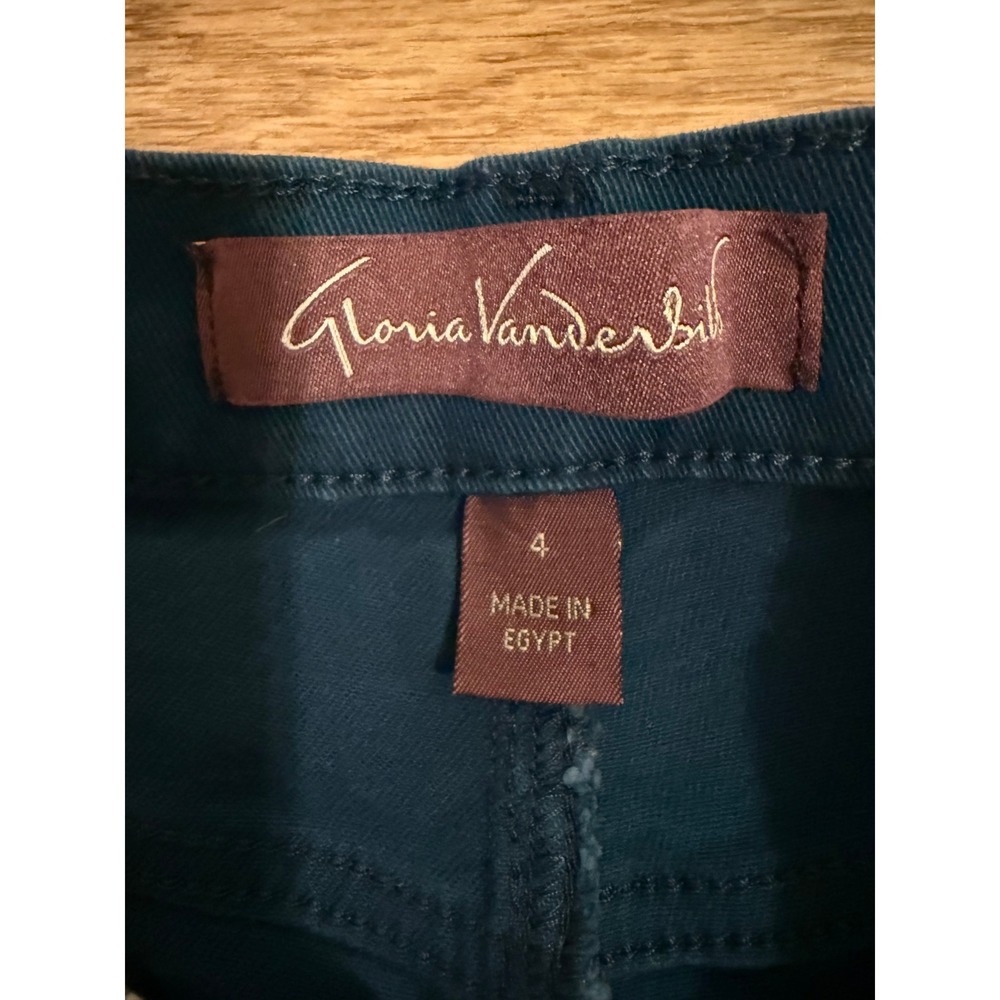 Gloria Vanderbilt Amanda Jeans Size 4 -Blue/Green - Picture 6 of 8